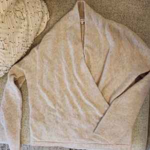 Vince faux wrap cashmere sweater